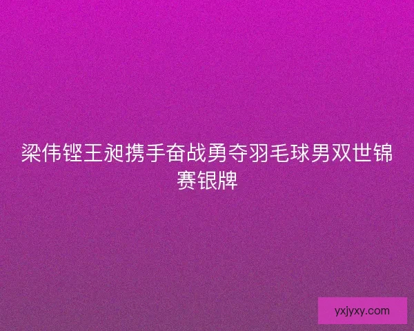 梁伟铿王昶携手奋战勇夺羽毛球男双世锦赛银牌
